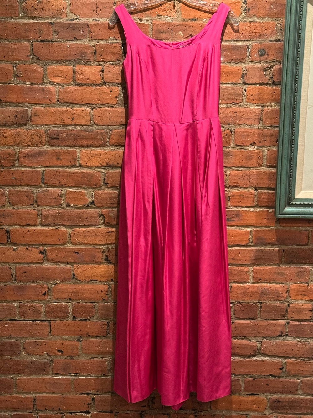 Vintage Lilly Pulitzer Hot Pink 100% Silk Maxi Gown